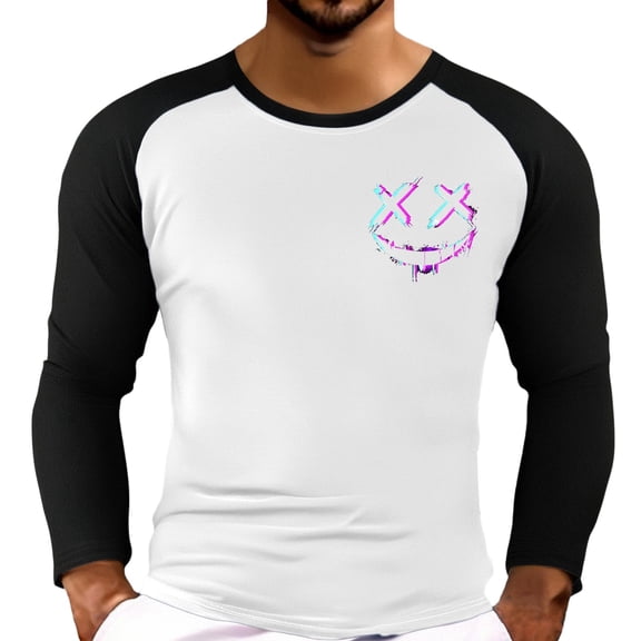 Afdoent Mens T Shirts Male Casual T Shirts Loose Fit Long Sleeve Print For Everyday Wear Summer And Fall Fashion Tee Shirts