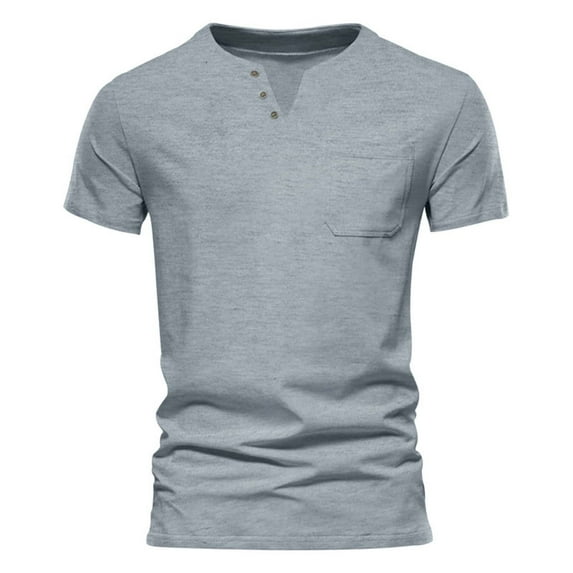 Afdoent Mens T Shirts Male Casual V Neck Pocket T Shirts Slim Fit Short Sleeve Tee Shirt For Daily Wear Outdoor Activities Spring Summer Comfortable Breathable Streetwear