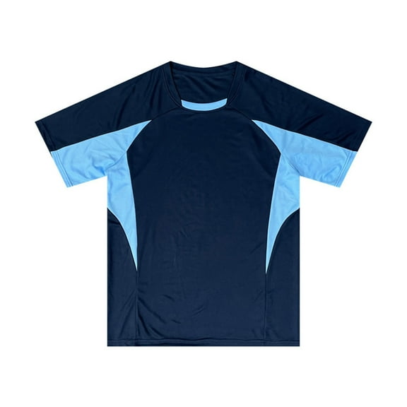 Afdoent Mens T Shirts Male Color Matching Sport Loose Bottom Shirt Crew Neck Short Sleeve T Shirt Soft Comfort Tee Shirts