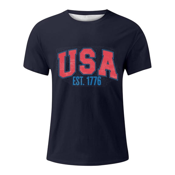 Afdoent Mens T Shirts Male Fashionable Casual Printed Short Sleeve T Shirt Classic Tee