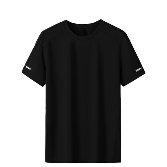 Afdoent Mens T Shirts Male Ice Silk Short Sleeve Top Summer Breathable Dry Stretch Casual Shirt Fashion Tee Shirts