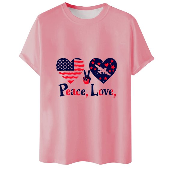 Afdoent Mens T Shirts Male Independence Day Print Graphic T Shirts Casual Loose Fit Short Sleeve Crew Neck Summer Tops For Daily Wear Classic Tee