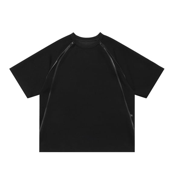 Afdoent Mens T Shirts Male Summer Casual Fashion Father's Day Printed Hooded Short Sleeve Top Classic Tee