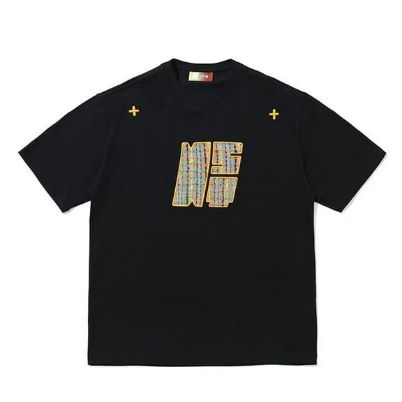 Afdoent Mens T Shirts Male Summer Embroidered Short Sleeve T Shirt Trendy Loose Fit Casual Tee Shirt For Fashion Comfort Tee Shirts