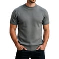 thumbnail image 1 of Afdoent Mens T Shirts Short Sleeve Knit T-Shirt Breathable Wicking Crew Neck Casual Tee Shirts For Daily Wear And Layering Summer Loose Fit, 1 of 6
