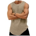 thumbnail image 1 of Afdoent Mens Tank Tops Male Summer Thin Knit Vest Casual Solid Color Knit Vest Breathable, 1 of 6