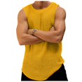 thumbnail image 1 of Afdoent Mens Tank Tops Male Summer Thin Knit Vest Casual Solid Color Knit Vest Breathable, 1 of 6