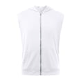 thumbnail image 1 of Afdoent Mens Tank Tops Male Workout Hooded Tank Tops Pack Zip Up Sleeveless Gym Shirts Muscle Cut Off T Shirt Bodybuilding Hoodies Breathable, 1 of 6