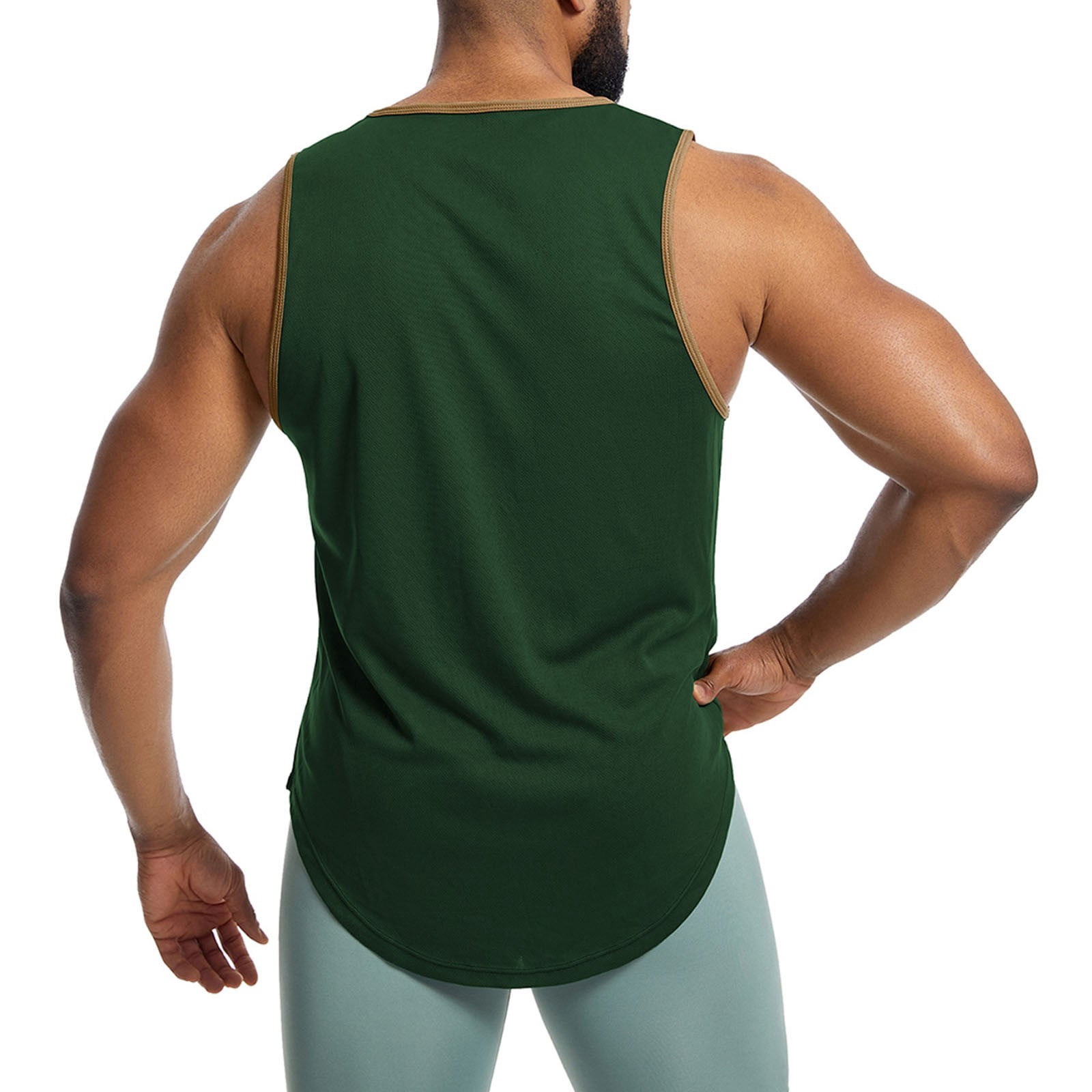 Afdoent Mens Tank Tops Men's Sports Loose Sleeveless Solid Color ...