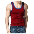 thumbnail image 1 of Afdoent Mens Tank Tops Men's Wear Slim Casual Sports Summer Matching Color Undershirt Vest Breathable, 1 of 8