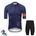thumbnail image 1 of Afdoent Mens Two Piece Outfits Men's Bike Short Sleeved Top Competitive Road Cycling Clothing Riding Set Beach Clothes Fashion, 1 of 3
