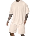 thumbnail image 1 of Afdoent Mens Two Piece Outfits Men's Suits Casual And Relaxed Fit For Everyday Wear Gatherings And Parties Two Piece Outfit With Stretch For Summer Beach Vacation Outfits, 1 of 5