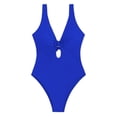 thumbnail image 1 of Afdoent One Piece Swimsuit For Women Bikini Swimsuit With Tie Straps Solid Color Swimsuit 2026 Beach Vacation Clothes, 1 of 8
