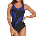 thumbnail image 1 of Afdoent One Piece Swimsuit For Women Retro High Waisted Bathing Suit Color Block Racerback Bikini Swimsuits 2026 Summer Swimwear, 1 of 6