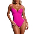 thumbnail image 1 of Afdoent One Piece Swimsuit Women Swimsuit Adjustable Drawstring Strappy Monokini Bathing Suit For Beach Pool Summer Water Activities 2026 Beach Vacation Clothes, 1 of 6