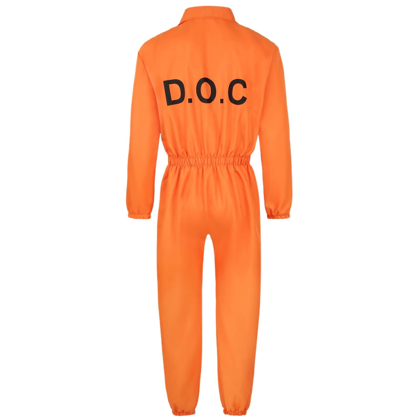 Afdoent Orange Prison Jumpsuit Men Adult Orange Prisoner Costume With ...