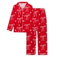 thumbnail image 1 of Afdoent Pajamas For Women Set Women's Valentine's Day Printed Long Sleeve Pajama Set Sleepwear Holiday, 1 of 5