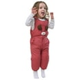 thumbnail image 1 of Afdoent Pants For Kids Boys Cartoon Insulated Padded Overalls Warm Winter Thermal Trousers With Detachable Straps For Toddlers And Kids 18-24 Months, 1 of 5