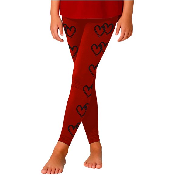 Afdoent Pants For Kids Girls Fashion Print Tapered Athletic Jogger Pants For Casual Wear And Play Comfortable Stretchable Soft Bottoms 3-4 Years