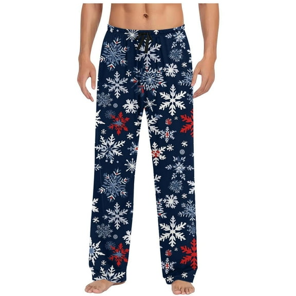 Afdoent Pants For Men Christmas Casual Fashion Sweatpants Pajama Pants With Drawstring And Pocket Christmas Pants Streetwear