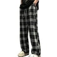 thumbnail image 1 of Afdoent Pants For Men Home Checkered Casual Pants Business Fashionable Comfortable Loose Casual Pants Streetwear, 1 of 9