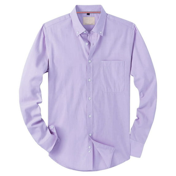 Afdoent Shirt For Men Male Slim Fit Long Sleeve Shirt Casual Linen Blend Business Wear Non Solid Color Top Classic Fit Summer Tops