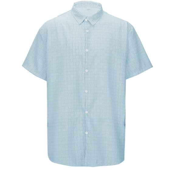 Afdoent Shirt For Men Summer Male Refreshing Casual Fashion Short Sleeve Shirt Casual Hawaiian Vacation Tops Classic Fit