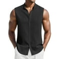 thumbnail image 1 of Afdoent Shirt For Men Male Sleeveless Shirts For Daily Wear Sports And Casual Outings Featuring For Spring Summer Easy Care Options Available Casual Vacation Top, 1 of 8
