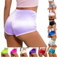 thumbnail image 1 of Afdoent Shorts For Women Color Block Retro Shorts Sports Yoga Gym Running Summer Lightweight Beach Vacation, 1 of 4