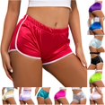 thumbnail image 1 of Afdoent Shorts For Women Color Block Retro Shorts Sports Yoga Gym Running Summer Lightweight Vacation Outfit, 1 of 6