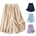 thumbnail image 1 of Afdoent Shorts For Women Loose Wide Leg High Waist Summer Casual Flowy Shorts Soft Lightweight Beach Vacation Shorts, 1 of 4