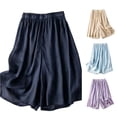 thumbnail image 1 of Afdoent Shorts For Women Loose Wide Leg High Waist Summer Casual Flowy Shorts Soft Lightweight Beach Vacation Shorts, 1 of 3