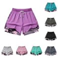 thumbnail image 1 of Afdoent Shorts For Women Summer Casual Color Block Drawstring Elastic Waist Athletic Shorts With Pockets For Outdoor Sports Casual Comfy, 1 of 5