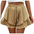 thumbnail image 1 of Afdoent Shorts For Women Summer Shorts Elastic Waist Shorts Casual Wide Legs Shorts With Pockets 2026 Beach Vacation Shorts, 1 of 6