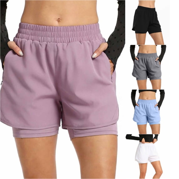 Afdoent Shorts For Women High Waist Loose Fit Workout Shorts For With Zipper Secure Design Comfortable Athletic Running Yoga Exercise Casual Wear Beach Vacation Clothes