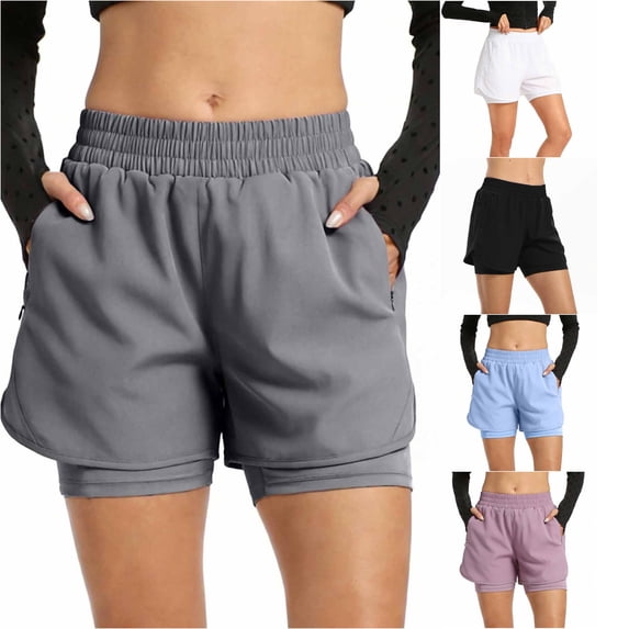 Afdoent Shorts For Women High Waist Loose Fit Workout Shorts For With Zipper Secure Design Comfortable Athletic Running Yoga Exercise Casual Wear Vacation Going Out