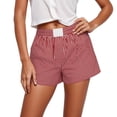 thumbnail image 1 of Afdoent Shorts For Women Striped High Waist Summer Casual Shorts With Side Pockets Comfortable Stretch Fabric Breathable Fashion Comfy Trendy Beach Shorts, 1 of 4