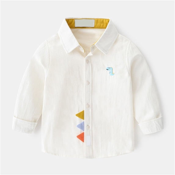 Afdoent Stylish Boys Shirt With Cartoon Printed Comfortable Daily Wear Casual Long Sleeve Top For Kids And Youth Soft Breathable Fabric For School And Outdoor Activities 5-6 Years