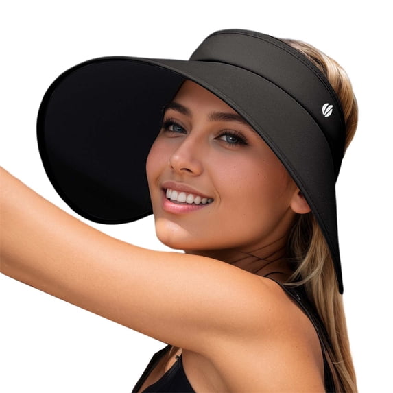 Afdoent Sun Hats For Women Ladies Wide Brimmed Open Top Hat Outdoor Cycling Folding Sun Hats Women Beach Vacation