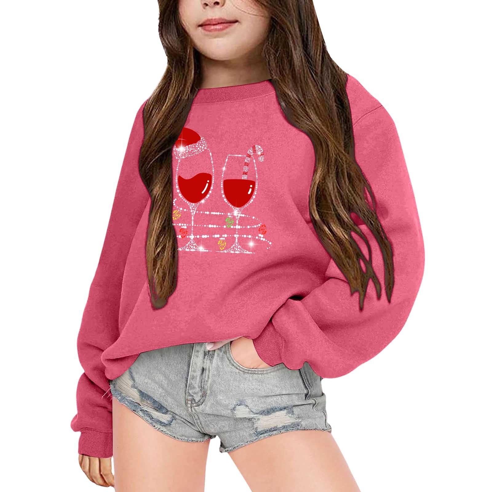 Afdoent Sweatshirts For Girls Children's Autumn Winter Long Sleeve