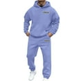 thumbnail image 1 of Afdoent Sweatsuits for Men 2 Piece tracksuit Sets Autumn Winter Fashion Letter Printed Sports Long Sleeve Hoodie Set Fall Outwear Winter Hooded, 1 of 4
