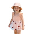 thumbnail image 1 of Afdoent Swimsuits For Girls Kids Baby Girls Swimsuit Ruffle Skirt 1 Piece Bathing Suit For Toddler Summer Swimwear Breathable Beach, 1 of 8