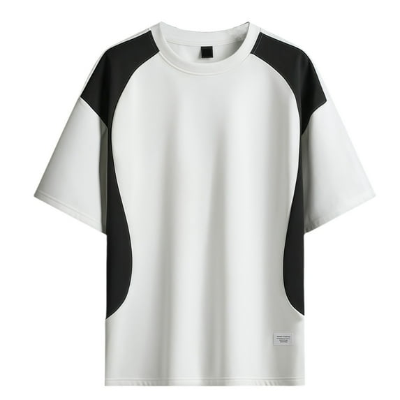 Afdoent T Shirts For Men For Daily Wear And Sports Versatile Design With Color Block Style For Spring Summer Ideal For Shorts And Pants Classic Tee