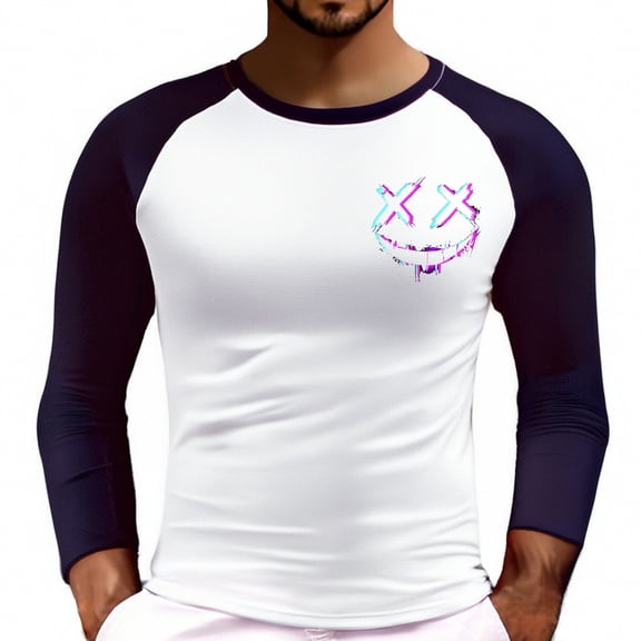 Afdoent T Shirts For Men Loose Fit Long Sleeve Print For Everyday Wear Summer And Fall Fashion Tee Shirts