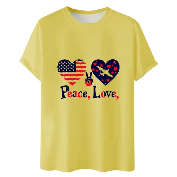 Afdoent T Shirts For Men Male Independence Day Print Graphic T Shirts Casual Loose Fit Short Sleeve Crew Neck Summer Tops For Daily Wear Classic Tee