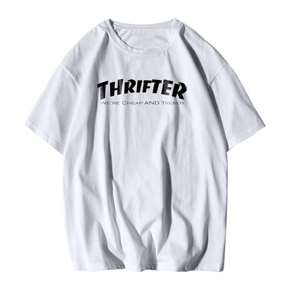 Afdoent T Shirts For Men Male Letter Printed Short Sleeve Crew Neck T Shirt With Floral Fashion Trend Bottom Shirt Comfort Tee Shirts