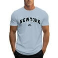 thumbnail image 1 of Afdoent T Shirts For Men Male Raglan Sleeve Letter Print Short Sleeve Crew Neck T Shirt Floral Fashion Trend Bottoming Shirt Soft Comfort Tee Shirts, 1 of 4