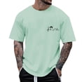 thumbnail image 1 of Afdoent T Shirts For Men Male Raglan Sleeve Letter Print Short Sleeve Crew Neck T Shirt Floral Fashion Trend Bottoming Shirt Streetwear, 1 of 4