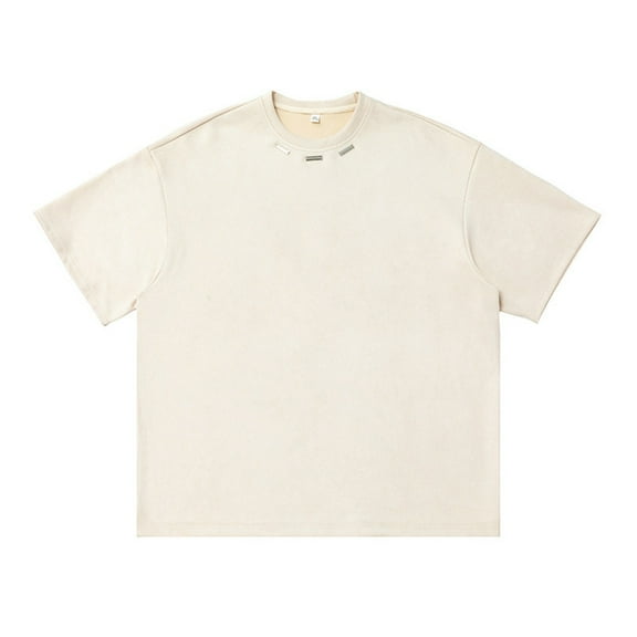 Afdoent T Shirts For Men Male Casual Loose Fit T Shirt With Neckline Steel Logo For Summer Everyday Wear Comfortable Breathable Tee Fashion Tee Shirts