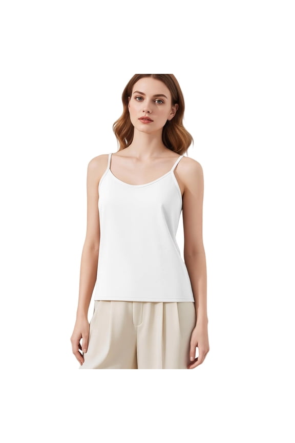 Tank Tops For Women Fashion Camisole Top Sleeveless Basic Tank With Thin Straps For Casual Wear And Layering Fashion Womens Tops